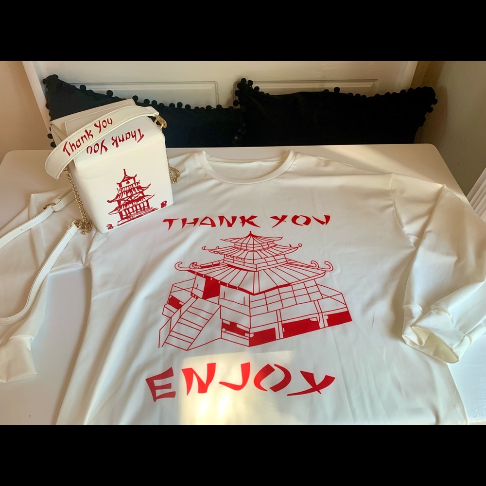 Matching bag and shirt never worn